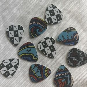 Guitar Pics  Variety  of 10  Custom Made Hard Picks